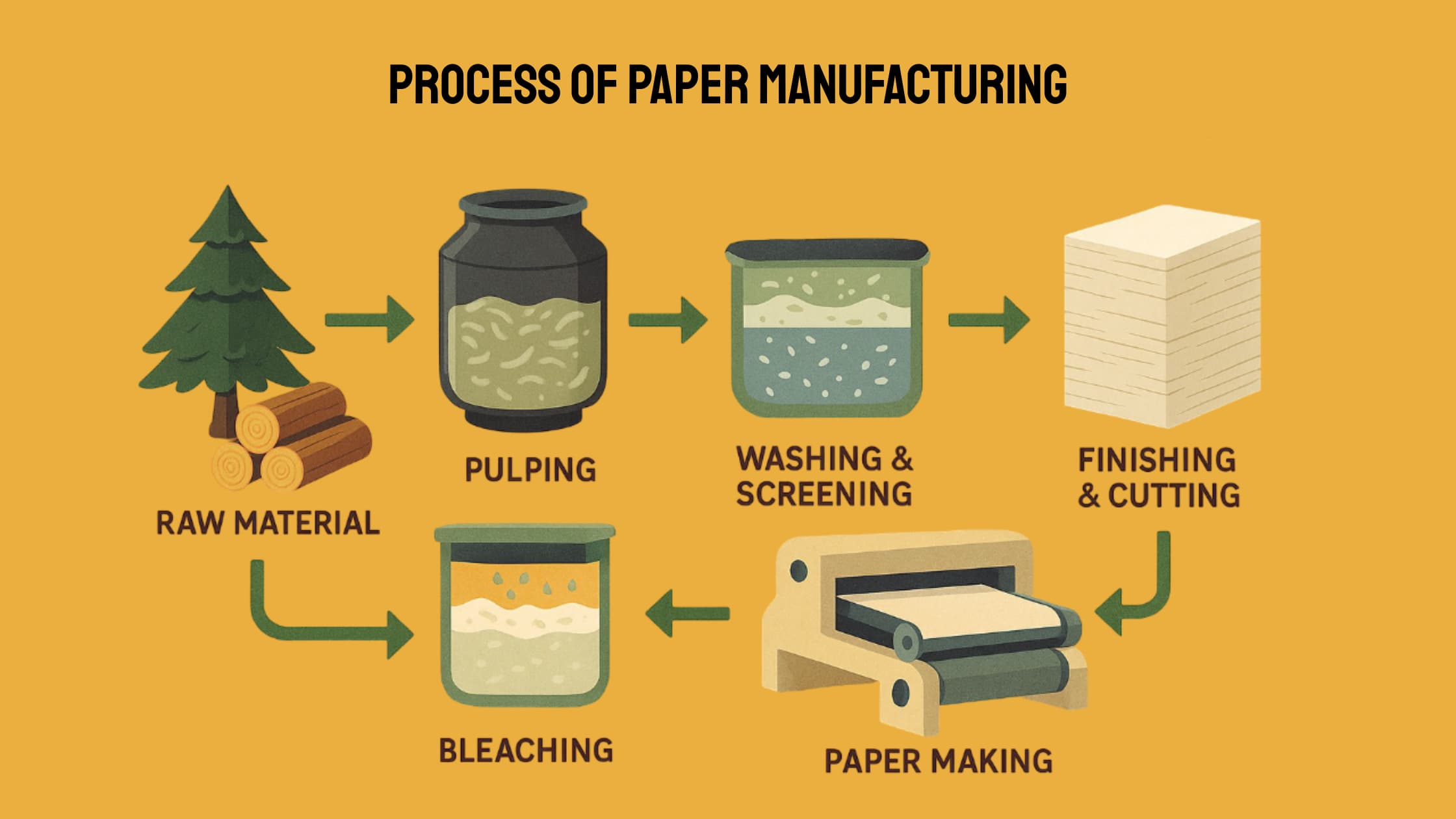 Process of Paper Manufacturing: From Pulp to Paper